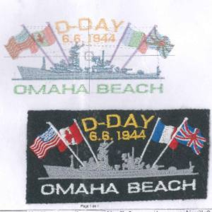 Casquette 6 panneaux Broderie E612 Ref 22374 Omaha Beach kaki olivebeige Taille unique