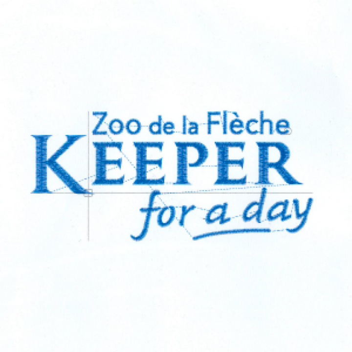 Casquette 6 panneaux E1250 Ref 29225 Zoo de la Flèche Keeper for à Day Broderie en Blanc Noir Taille unique
