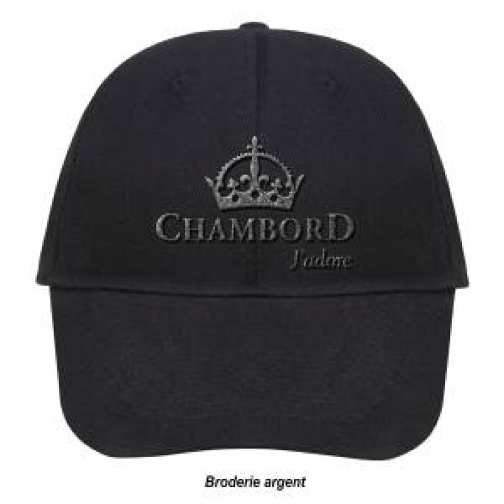 Casquette 6 panneaux E1296 Ref 33133 Chambord Jadore En Or sur Casquette Blanche et Argent sur Casquette Noire Noir Taille unique