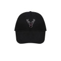 Casquette 6 panneaux Patch Cerf + transfert côté gauche Safari Train Beige Taille unique