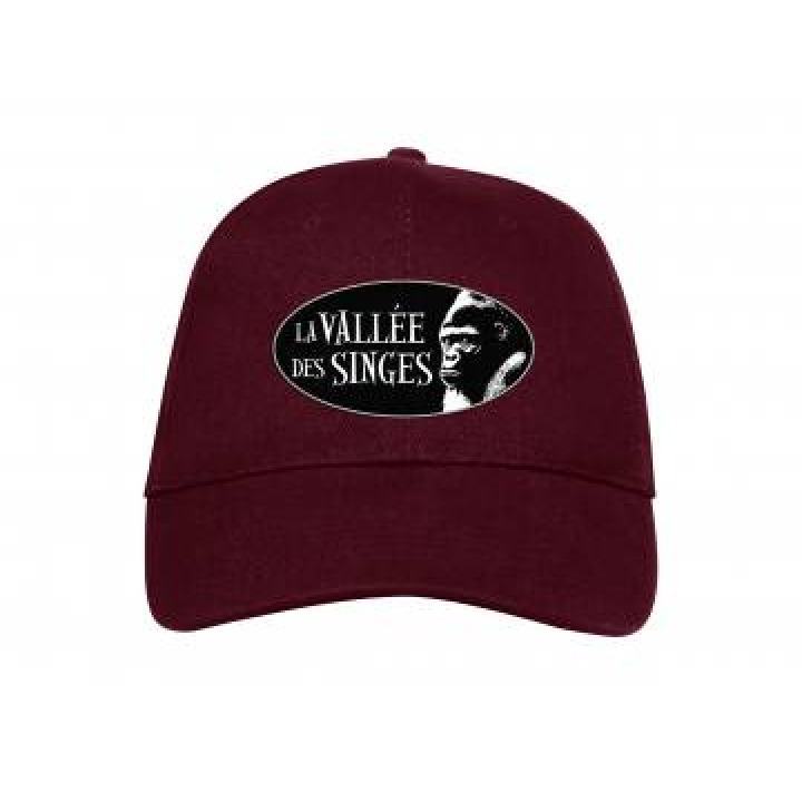Casquette 6 panneaux Patch transfert Gorille la Vallée des Singes Noir Taille unique