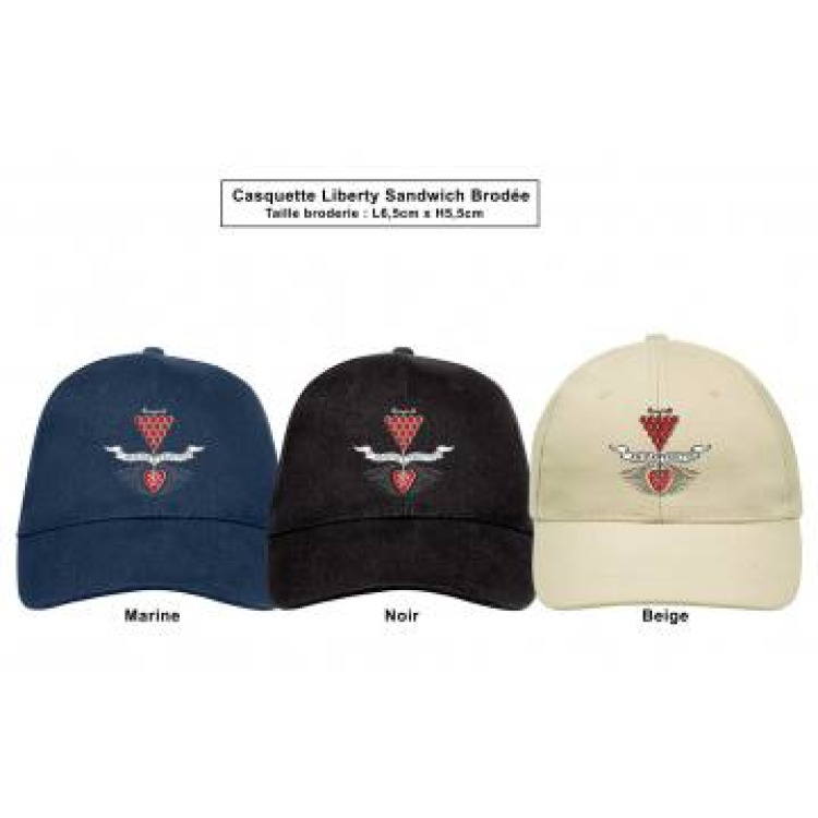 Casquette adulte Broderie Anima Fructus E1278 Ref/ 32566 noir/blanc Taille unique