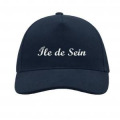 Casquette adulte Broderie E1160 Ref/ 31741 Texte &Icirc;le de Sein gris/blanc Taille unique