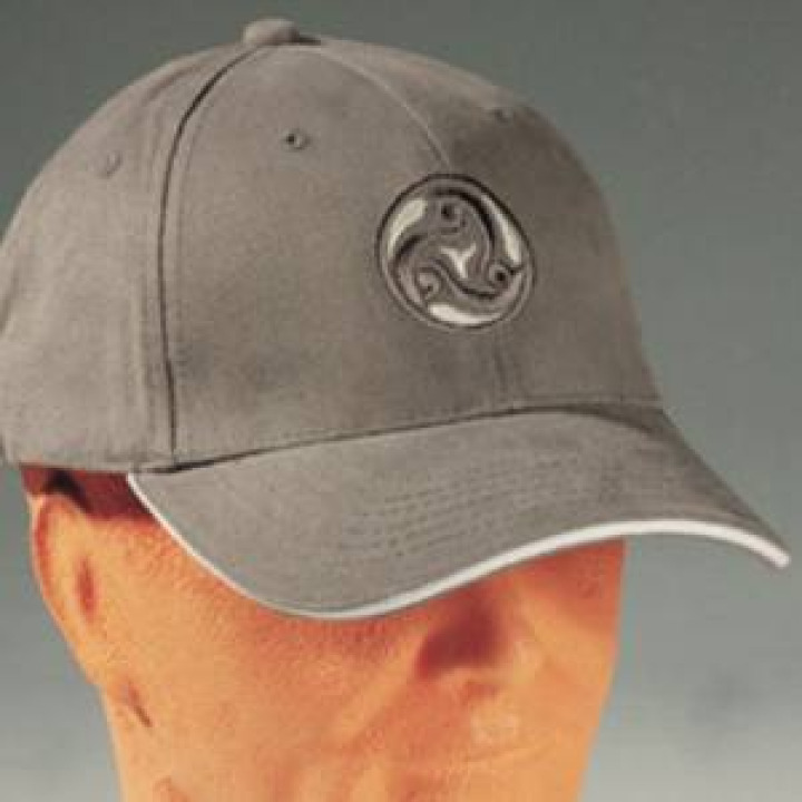 Casquette adulte Broderie Triskell grisblanc Taille unique