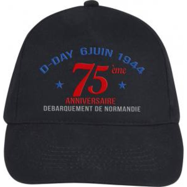 Casquette adulte E1244 Ref/ 31195 Broderie 75th Anniversary marine/blanc Taille unique