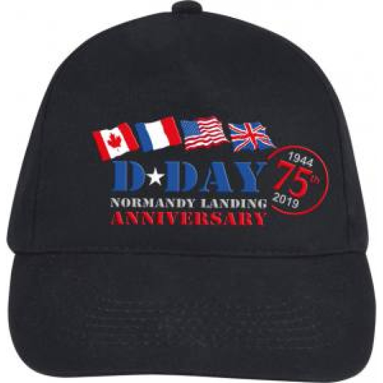 Casquette adulte E1245 Ref/ 31196 Broderie 75th Anniversary Drapeaux marine/blanc Taille unique