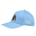 Casquette enfant 5 panneaux Patch transfert Gorille + transfert C&ocirc;te gauche la Vall&eacute;e des Singes Aqua Taille unique