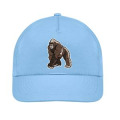 Casquette enfant 5 panneaux Patch transfert Gorille + transfert Côte gauche la Vallée des Singes Rou
