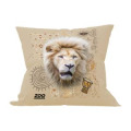Coussin all-over Lion Blanc (Exclusif) Zoo de Jurques uni 40 x 40