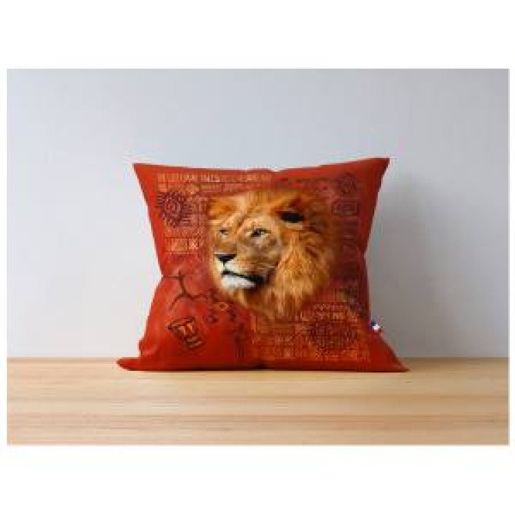 Coussin all-over Lion Intemporel Cerza uni 40 x 40