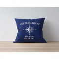 Coussin all-over Locmariaquer GPS Locmariaquer (Fond Marine) uni 40 x 40