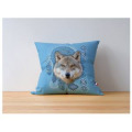 Coussin all-over Loup Intemporel Cerza uni 40 x 40