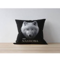 Coussin all-over (Palatine) Nashoba Loup (Mod&egrave;le Exclusif) Gamme Black Cerza uni 40 x 40