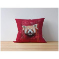 Coussin all-over Panda Roux Intemporel Cerza uni 40 x 40