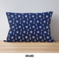 Coussin all-over Phare/ Roue/ Ancre uni 60 x 40