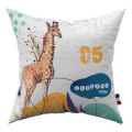 Coussin all-over Pop Aquarelle Girafe Cerza uni 40 x 40