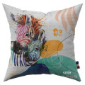 Coussin all-over Pop Aquarelle Z&egrave;bre Cerza uni 40 x 40