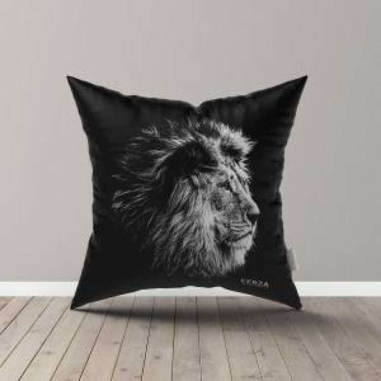 Coussin all-over Sublimation Lion Gamme Black (Palitine) Cerza uni 40 x 40