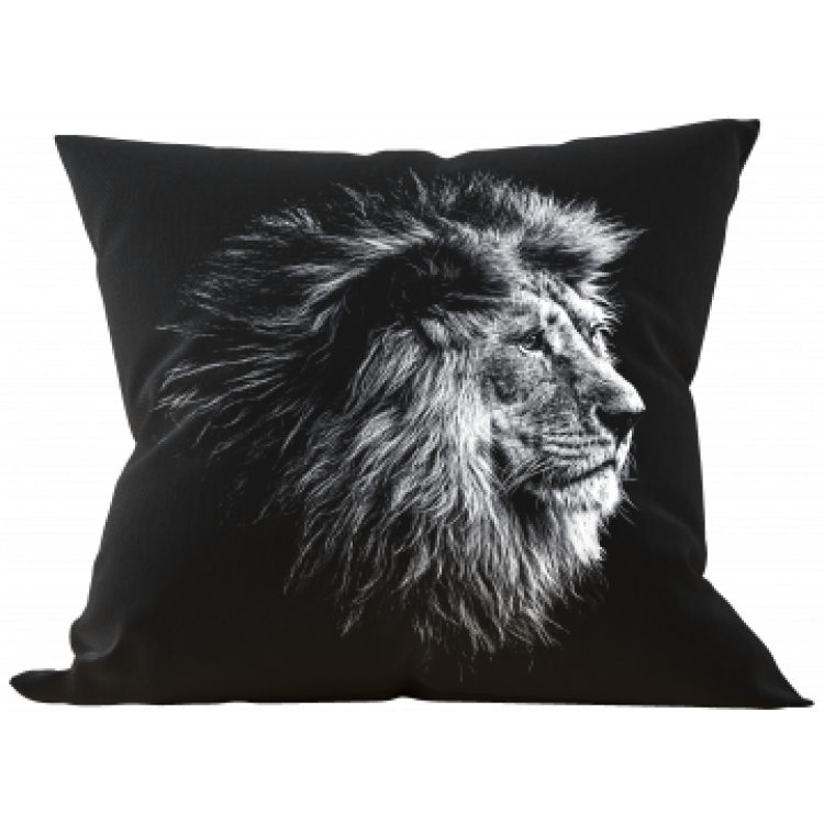 Coussin all-over Sublimation Lion Gamme Black (Palitine) uni 40 x 40