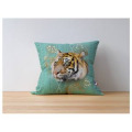Coussin all-over Tigre Intemporel Cerza uni 40 x 40