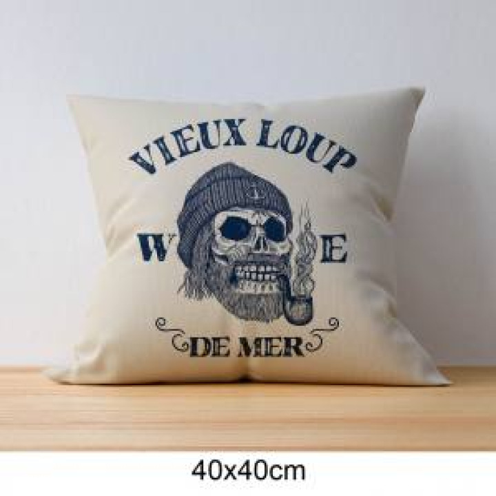 Coussin allover Vieux Loup de Mer Palitine uni 40 x 40