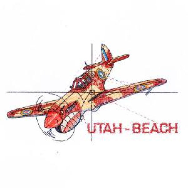 E1057  Broderie E1057 Ref 26228 Avion Utah Beach