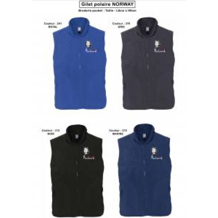 Gilet polaire unisexe sans manches Gilet Polaire Brode Love Poulsard E1282 Ref 32570 Marine S