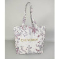 Grand sac shopping all-over Toile de Jouy Cheverny (Rouge) Blanc Taille unique