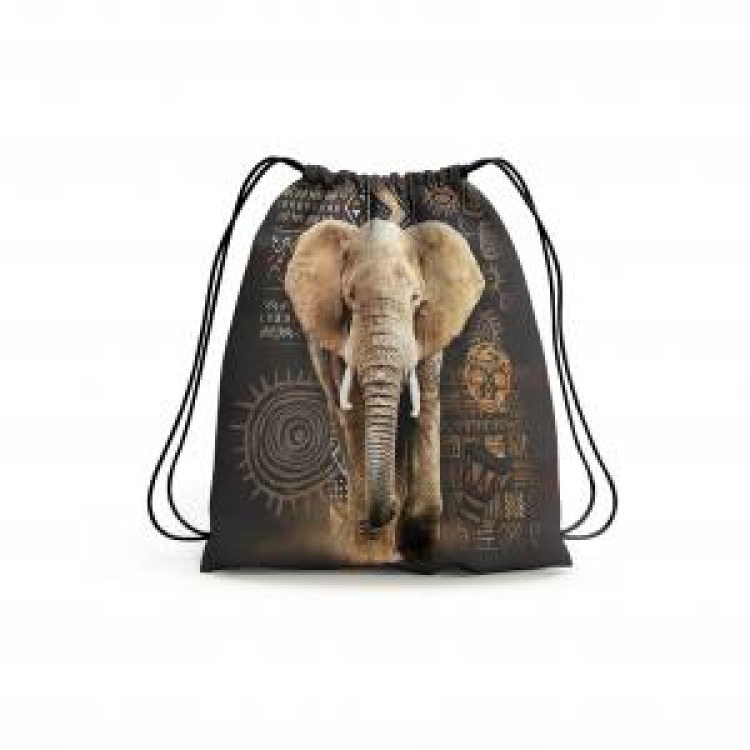 Gymsac all-over &Eacute;l&eacute;phant Intemporel (Gris Taupe) Blanc Taille unique
