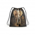 Gymsac all-over &Eacute;l&eacute;phant Intemporel (Gris Taupe) Blanc Taille unique