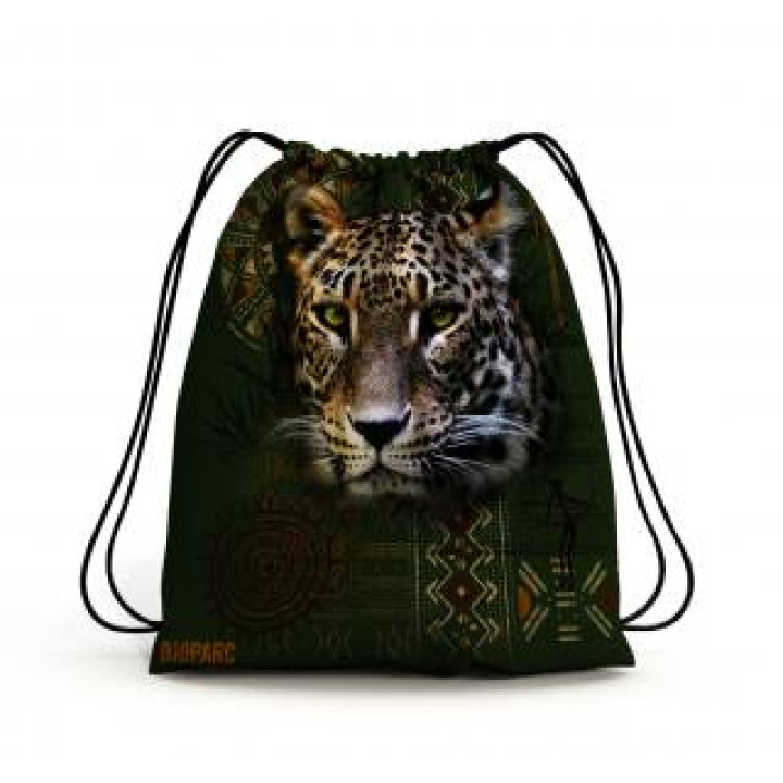 Gymsac allover Léopard Intemporel Kaki Marron Bioparc Blanc Taille unique