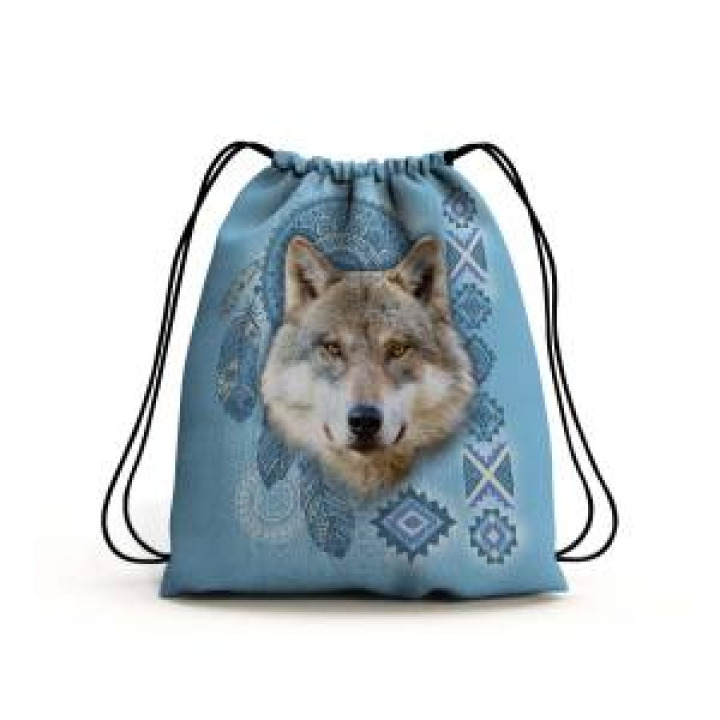 Gymsac allover Loup Intemporel Parc Animalier des Pyrénées Blanc Taille unique