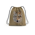 Gymsac all-over Loup Native Tribes (Ochre Camel) Blanc Taille unique
