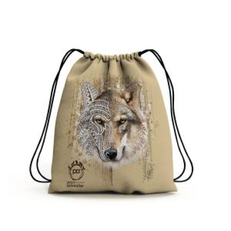 Gymsac all-over Loup Native Tribes Parc Animalier des Pyrénées Blanc Taille unique