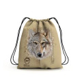 Gymsac all-over Loup Native Tribes Parc Animalier des Pyrénées Blanc Taille unique