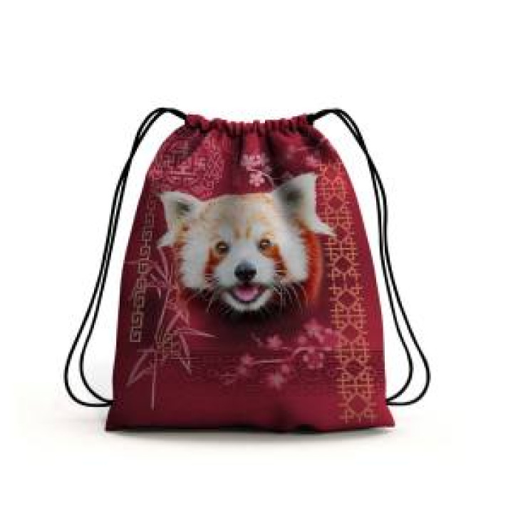 Gymsac allover Panda Roux Intemporel Cerza Blanc Taille unique