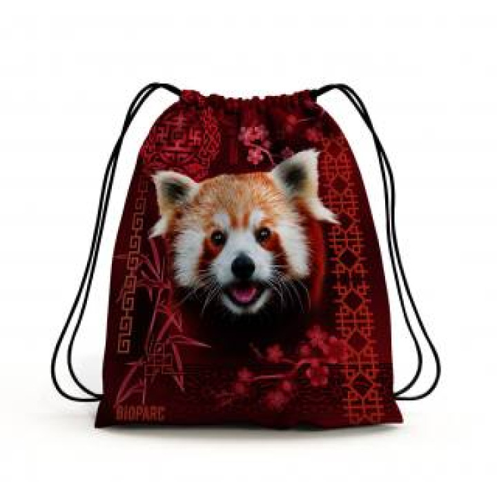 Gymsac allover Panda Roux Intemporel Rouge Orange Bioparc Blanc Taille unique