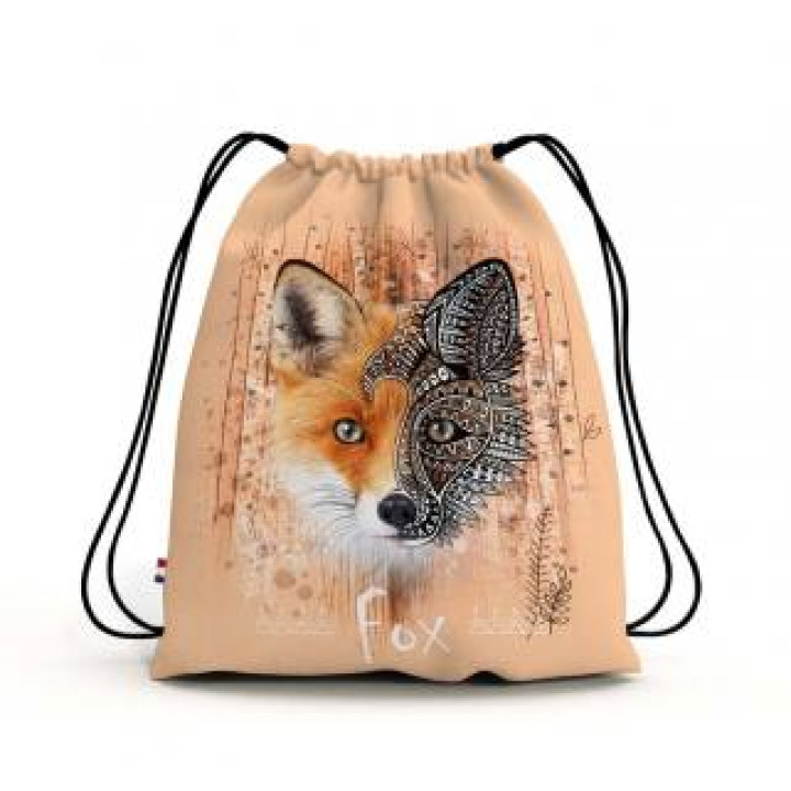 Gymsac allover Renard Native Tribes Pêche Orange Blanc Taille unique