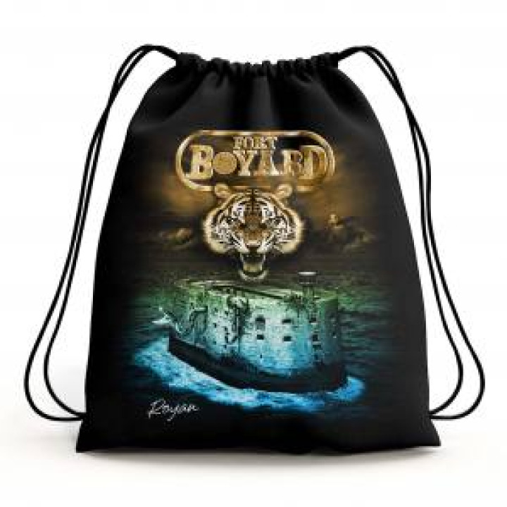 Gymsac allover Tête de Tigre Fort Boyard  Fort et Serpent Scorpion Royan Blanc Taille unique