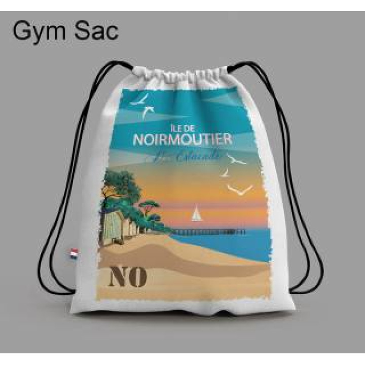 Gymsac allover Vintage Île de Noirmoutier No Blanc Taille unique
