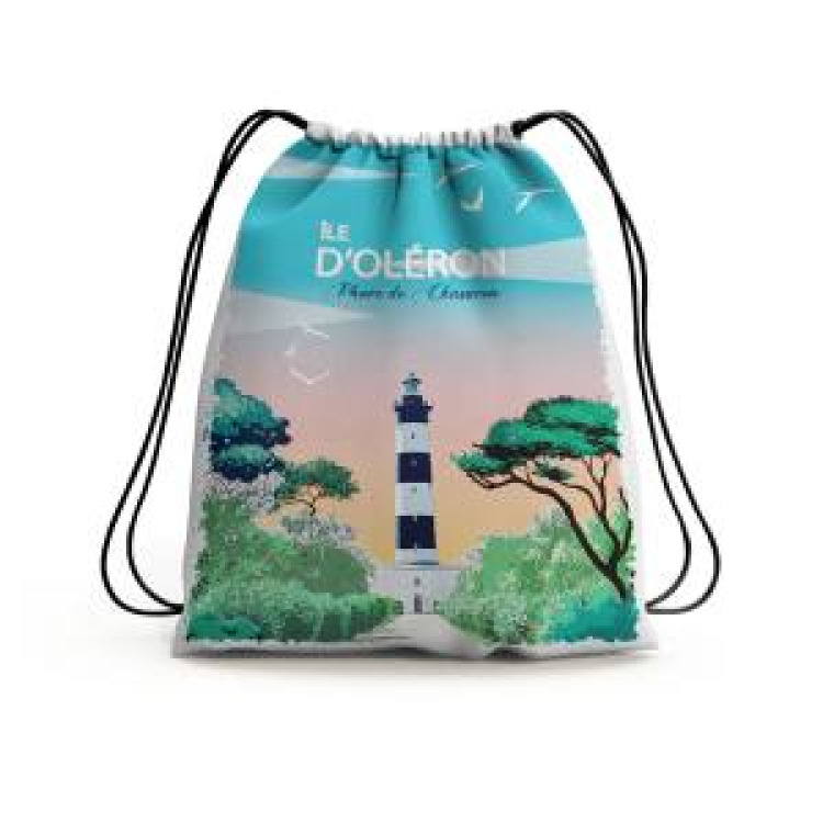 Gymsac all-over Vintage Phare Île d’Oléron Blanc Taille unique