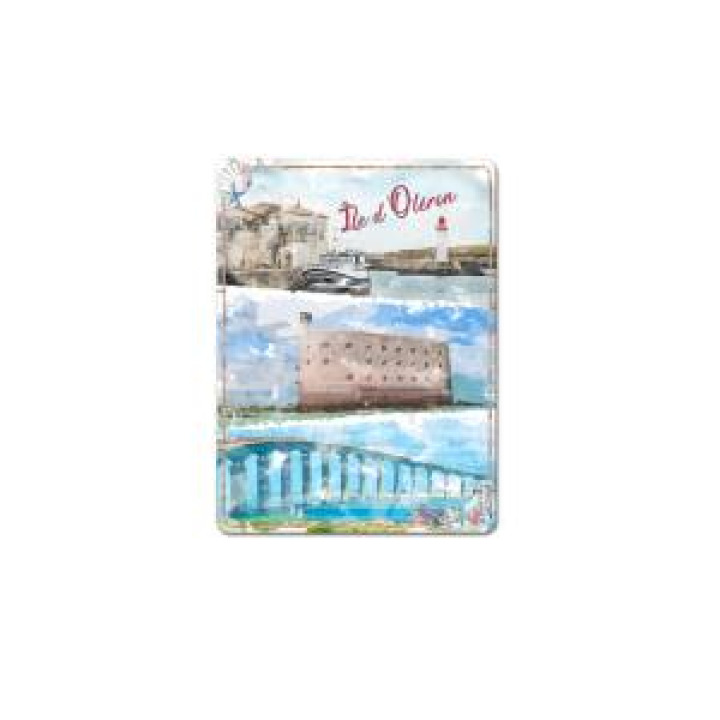 Magnet Aquarelle Multi Vues Île dOléron Blanc Taille unique