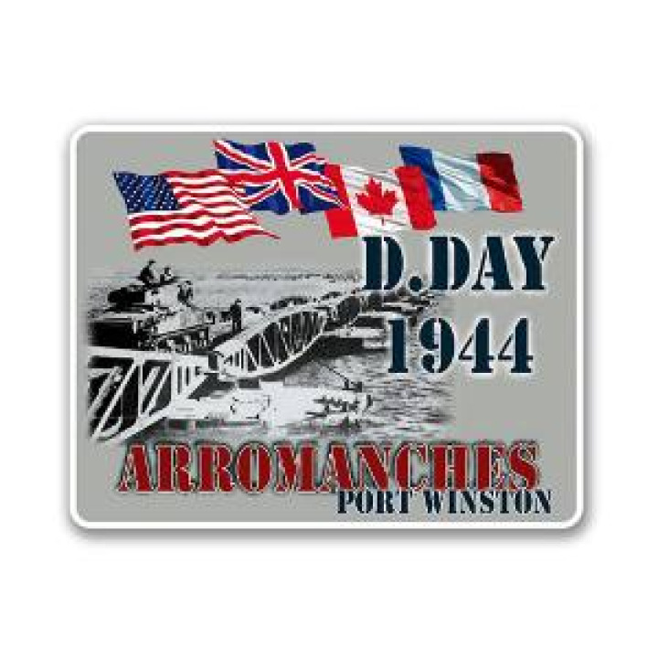 Magnet Arromanches Port Winston DDay 1944 Blanc Taille unique