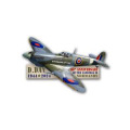 Magnet bois Avion Spitfire Blanc Taille unique