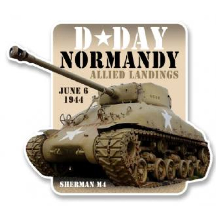 Magnet bois Char Sherman M4 Blanc Taille unique