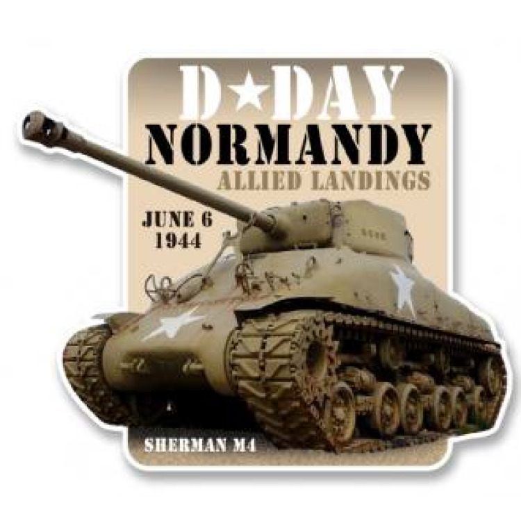 Magnet bois Char Sherman M4 Blanc Taille unique
