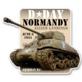 Magnet bois Char Sherman M4 Blanc Taille unique
