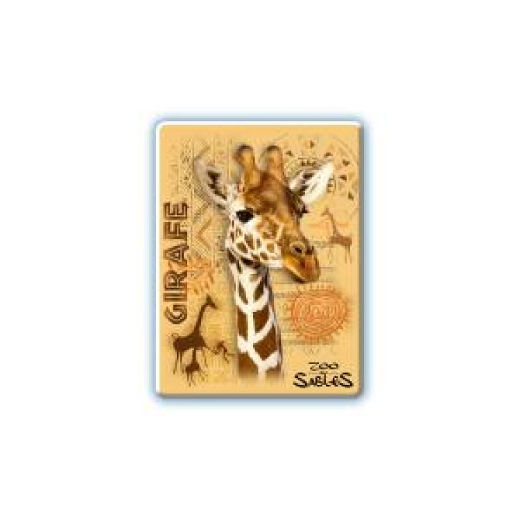Magnet bois Girafe Intemporel Zoo des Sables d’Olonne Blanc Taille unique