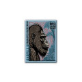 Magnet bois Gorille Linocut Zoo de Thoiry Blanc Taille unique