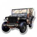 Magnet bois Jeep Blanc Taille unique